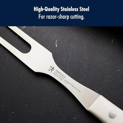 HENCKELS Forged Accent Razor-Sharp 2-pc Carving Knife Set, White Handle, German Engineered Informed by 100+ Years of Mastery - color: White