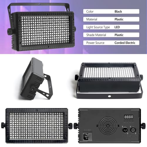 288 LED Party Strobe Light, Multicolor, LED, Modern Style, Bracket Mount, Sound Activation, Adjustable Speed - color: Colorful (remote control)
