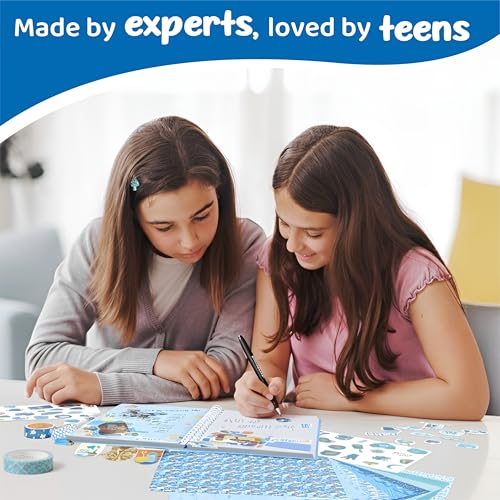 Jackinthebox Calming Journal Kit for Girls, DIY Crafts, Scrapbook Toys Set - color: Blue