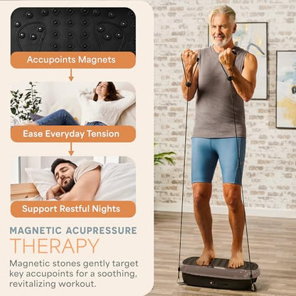 Lifepro HexaPlate Lite Compact Vibration Plate with Magnetic Acupoints - color: Bronze