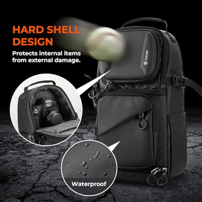 TARION 2-in-1 Camera Backpack & Shoulder Sling Bag Compact 9L Black TR-S - color: 2-in-1 Sling/Backpack Black, size: Large