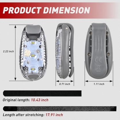 Nilight LED Safety Light 4PCS White Marine Navigation Bike Tail Lights - color: 3LED Safety Light-White
