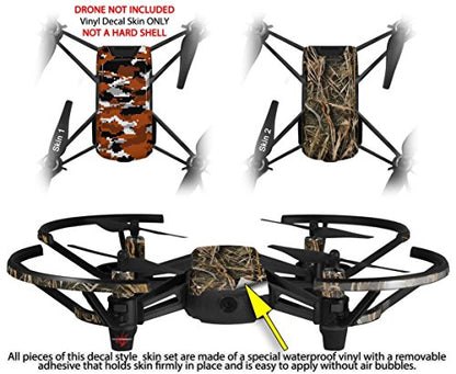 Skin Decal Wrap 2 Pack Compatible with DJI Ryze Tello WraptorCamo Digital Camo Burnt Orange Drone NOT Included