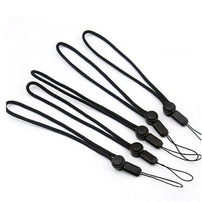 YOUOWO 5Pack Nylon Lanyards with Buttons,Adjustable Length(Black) - color: 5 Pack-black