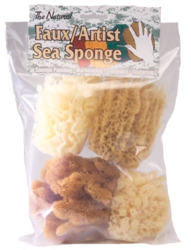 Acme Faux/Artist Natural Sea Sponges Ceramic 3-1/2 " - 4 "