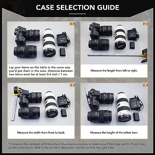 Lykus HC-5220 Hard Case with Wheels and Foam, Inner Size 19.09*12.68*8.66in - size: HC-5220