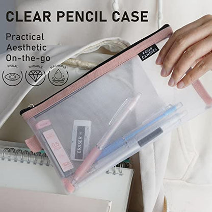 Four Candies Mechanical Pencil Set with Cute Pencil Case + Mechanical Pencil Set Black