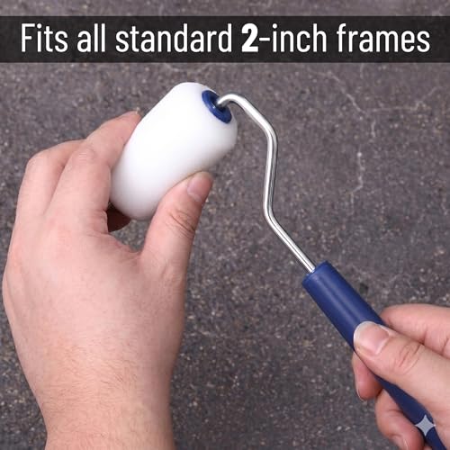 Bates- Mini Foam Paint Roller Kit, 2 Inch, 3 Pack, High-Density Foam Covers for Smooth Finish, Ideal for Walls, Doors, Cabinets and Small Projects