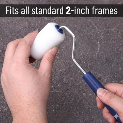 Bates- Mini Foam Paint Roller Kit, 2 Inch, 3 Pack, High-Density Foam Covers for Smooth Finish, Ideal for Walls, Doors, Cabinets and Small Projects