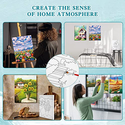 Sherr 10 Pcs Pre Drawn Canvas for Painting,Scenery,8 X 10 Inch - size: 8 x 10 Inch, style: Scenery