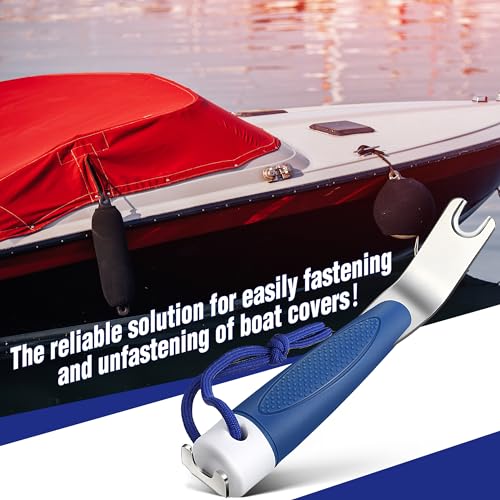 Enhon Boat Canvas Snap Tool, Dual-Ended Stainless Steel Remover Blue - color: Blue