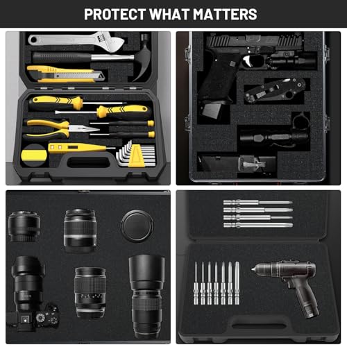 8 PCS 16x12x1 Inch Pick and Pluck Foam Inserts for Cases - Professional-Grade Tool, Game Box & Drawer Organizer - size: 8pcs(16x12x1 In)