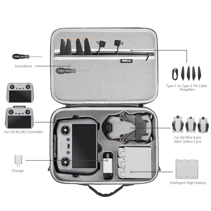 STARTRC Carrying Case for DJI Mini 4 Pro Accessories, Portable Travel Bag for DJI Mini 4 Pro Fly More Combo - Drone Shoulder Bag