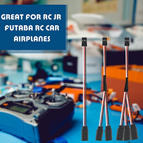 Eccliy 9 Pcs Servo Cable Set 3 Pin Rc, Compatible with Jst Jr Futaba - style: Mixed Style