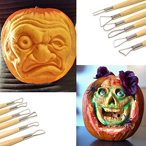 "Honbay 6-Piece Wooden Handle Double Ended Modeling Tools Sculpting Tools for Clay, Fondant, Cake, Ceramic, Dough, Plasticine, Plaster, Wax, etc"