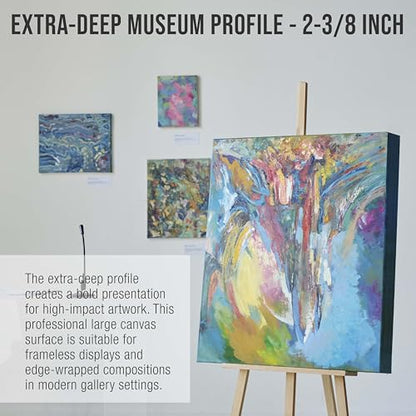 U.S. Art Supply Stretched Canvas for Painting 24" x 24" 2-3/8" Extra Deep - size: 24" x 24"