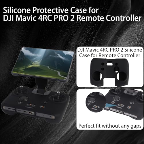 Remote Control Sunshade for DJI Mavic 4 RC Pro 2 Remote Control Silicone Case Sleeve/Controller Screen Protector & Adjustable PU Neck Strap & Standard Lanyard Screw Accessories - size: 11*33