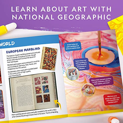 National Geographic Marbling Paint Craft Kit to Create Marble Art for Kids - style: Paint Marbling Kit