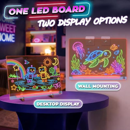 16 in LED Drawing Board; Corded and Non-Rechargeable (Blue) - color: Blue