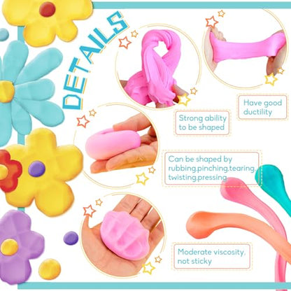 Air Dry Clay 36 Colors,Magic Clay Modeling Clay,DIY Molding Magic Clay - color: Multi-Color - 36 Colors