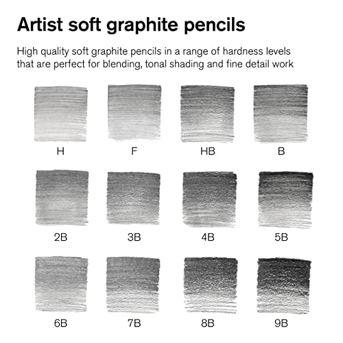 Winsor & Newton Studio Collection, Graphite Pencils, Set of 12 - style: 12 Graphite Pencils