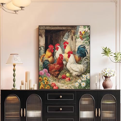 XTCIXAL Paint by Numbers Kit for Adults, Chicken, 16X20 Inch - color: 02-Chicken