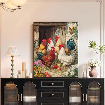 XTCIXAL Paint by Numbers Kit for Adults, Chicken, 16X20 Inch - color: 02-Chicken