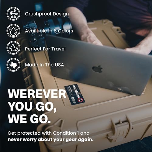 Condition 1 25" Large Waterproof Hard Case, Model 839, Tan - color: Tan
