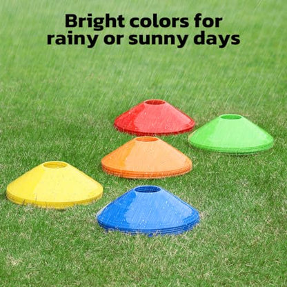 GHB Hex Agility Rings 1 Pack and 50 Pack Disc Cones 12 Rung 20ft with 3 Carrying Bag
