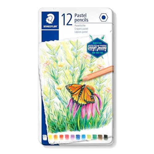 STAEDTLER 146P M12 Design Journey Pastel Colouring Pencils - Assorted Colours (Tin of 12)
