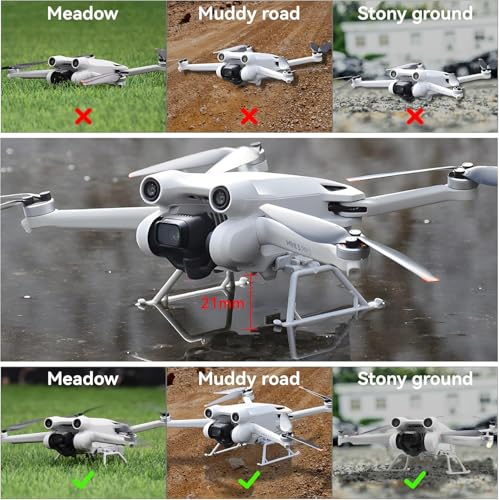 Mini 3 / Mini 3 Pro Landing Gear: Foldable Quick Release Extension Leg for DJI Mini 3 Series Drone Accessories