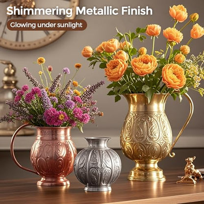 Nicpro 6 Colors Metallic Acrylic Paint Set, Gold Leaf Paint - color: 6 Metallic Colors
