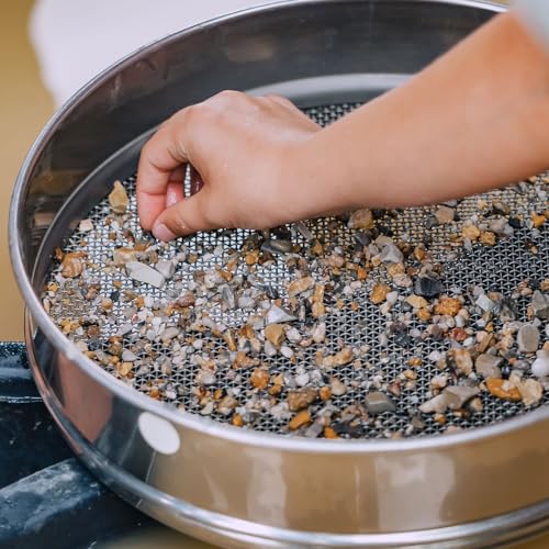 PATIKIL 28 Mesh(0.63mm) Lab Sieve, 11.8"(30cm) Diameter Sifting Screen 304 Stainless Steel Wire Cloth Fine Mesh Sieve for Industrial Laboratory Home Soil Sifter Dry Sift Screens Hash - size: 28Mesh (0.63mm)