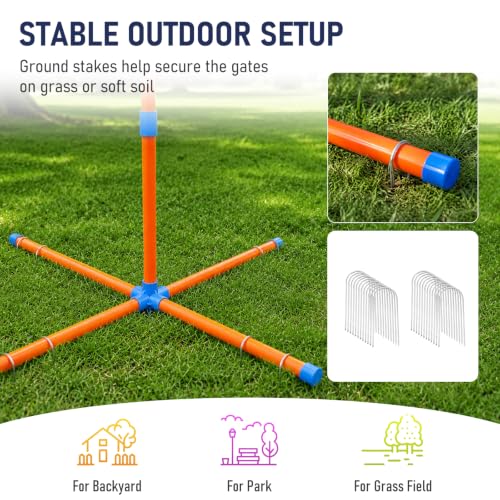 6-in-1 Drone Obstacle Course Kit with Ground Stakes