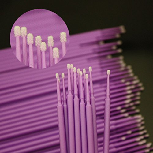 400 PCS Multipurpose Dental Disposable Micro Applicator Brush Bendable Makeup Brush 1.2/1.5/2.0/2.5 mm