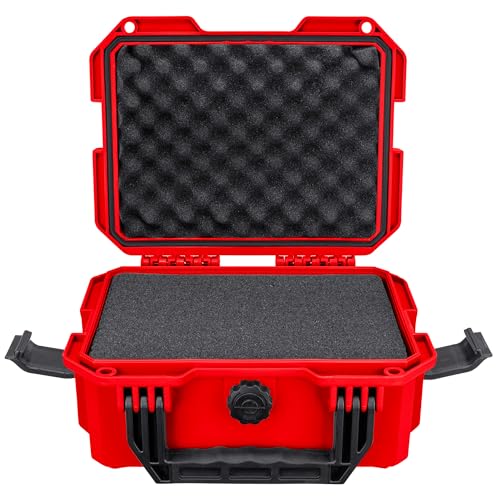 Eylar 11.8" Intact Series Compact Hard Camera Case, Lightweight and Durable Stacker Design with Foam (Red) - color: Red