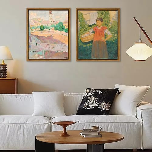 2 Pack 11x14 Canvas Floater Frame,0.9" Deep Canvas Frame,Walnut - color: Walnut Brown, size: 11"x14"