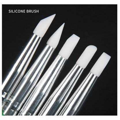 Silicone Clay Set, 5 Pcs Silicone Sculpting Tools, Flexible Clay Gadget, Professional Carving Tools, Handmade Ceramic Wworks, DIY Carving - Black