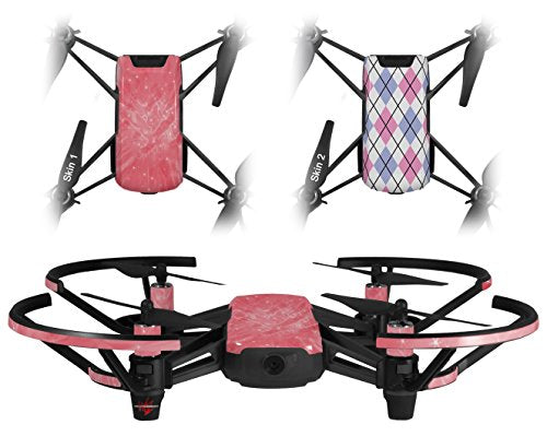 Skin Decal Wrap 2 Pack Compatible with DJI Ryze Tello Stardust Pink Drone NOT Included