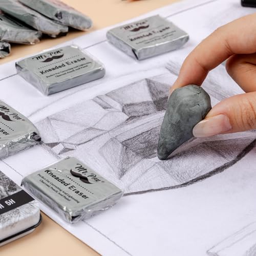 Mr. Pen- Kneaded Erasers, 1.37" x 1.7", 24 Pack, Gray - color: Gray, size: 24 Pack, 1.7" x 1.37"