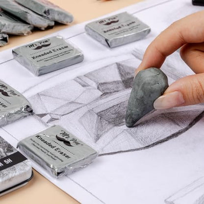 Mr. Pen- Kneaded Erasers, 1.37" x 1.7", 24 Pack, Gray - color: Gray, size: 24 Pack, 1.7" x 1.37"