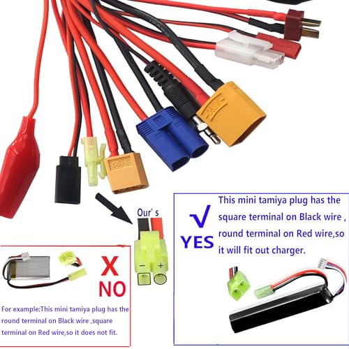 10 in 1 RC Lipo Battery Multi Charger Adapter 4.0mm Banana Plug Lead Convert Cable for RC Car Drone Quadcopter