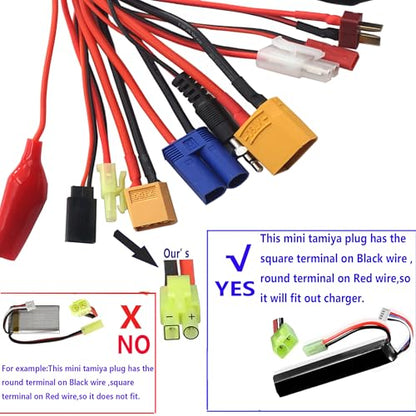 10 in 1 RC Lipo Battery Multi Charger Adapter 4.0mm Banana Plug Lead Convert Cable for RC Car Drone Quadcopter