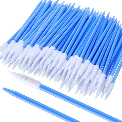 Chinco 200 Pcs Cleaning Swabs 2.56'' Sponge Tip Swabs Sticks Deep Blue - color: Deep Blue