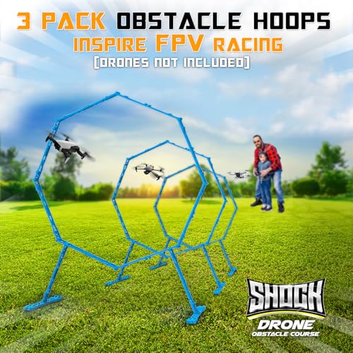 3 Pack Drone Obstacle Course, FPV Racing Drone Loop Gate - color: Blue *3 Pack