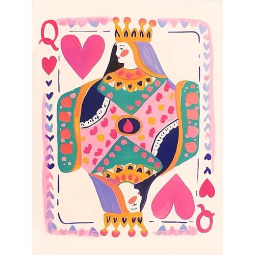 Queen of Hearts Diamond Painting Kits for Adults - Poker Diamond Art Kits - color: G9588