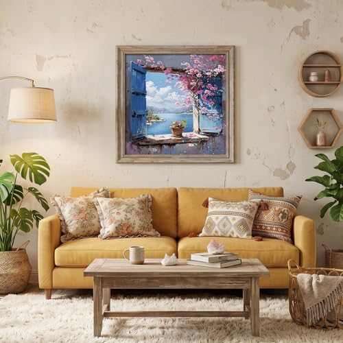 5D Blossom Window Diamond Art kits for Adults Beginners 13.7x 13.7 Inch - color: KM944-1