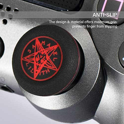 Soft Rubber Silicone Printing Thumb Grip Cover x 4 for PS5, PS4, Xbox Series X/S, Xbox One, Switch PRO Controller(Unspeakable Pack)