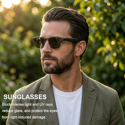 EGQINR Smart Glasses with 4K Camera & Translation - 8MP Video for Women Men