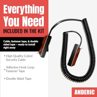 Universal Coiled Security Cable Bulk Pricing Available - size: 1 Pack